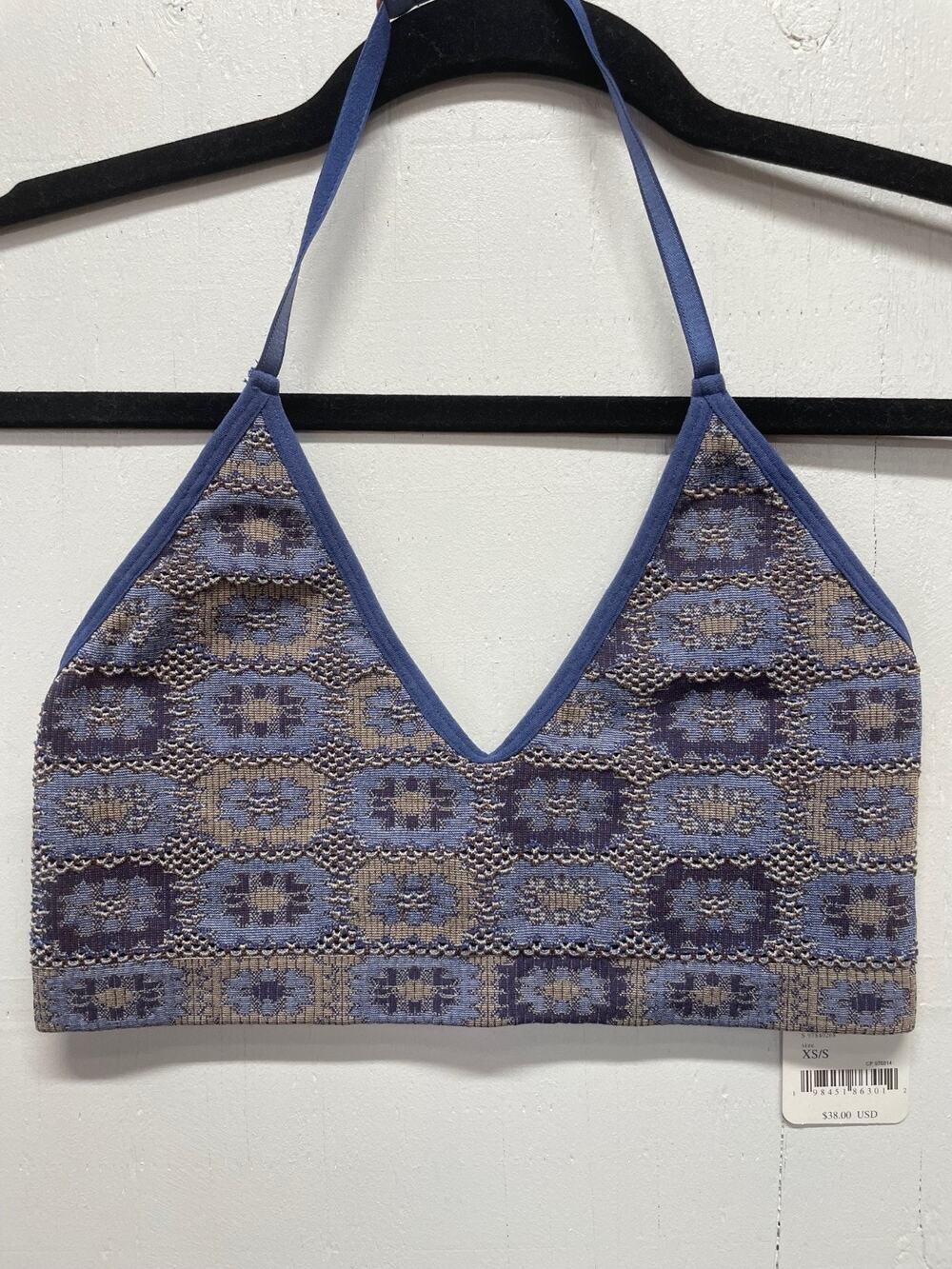 Intimately Free People Women's Halter Bra Top Size XS/S Blue New With Tags
